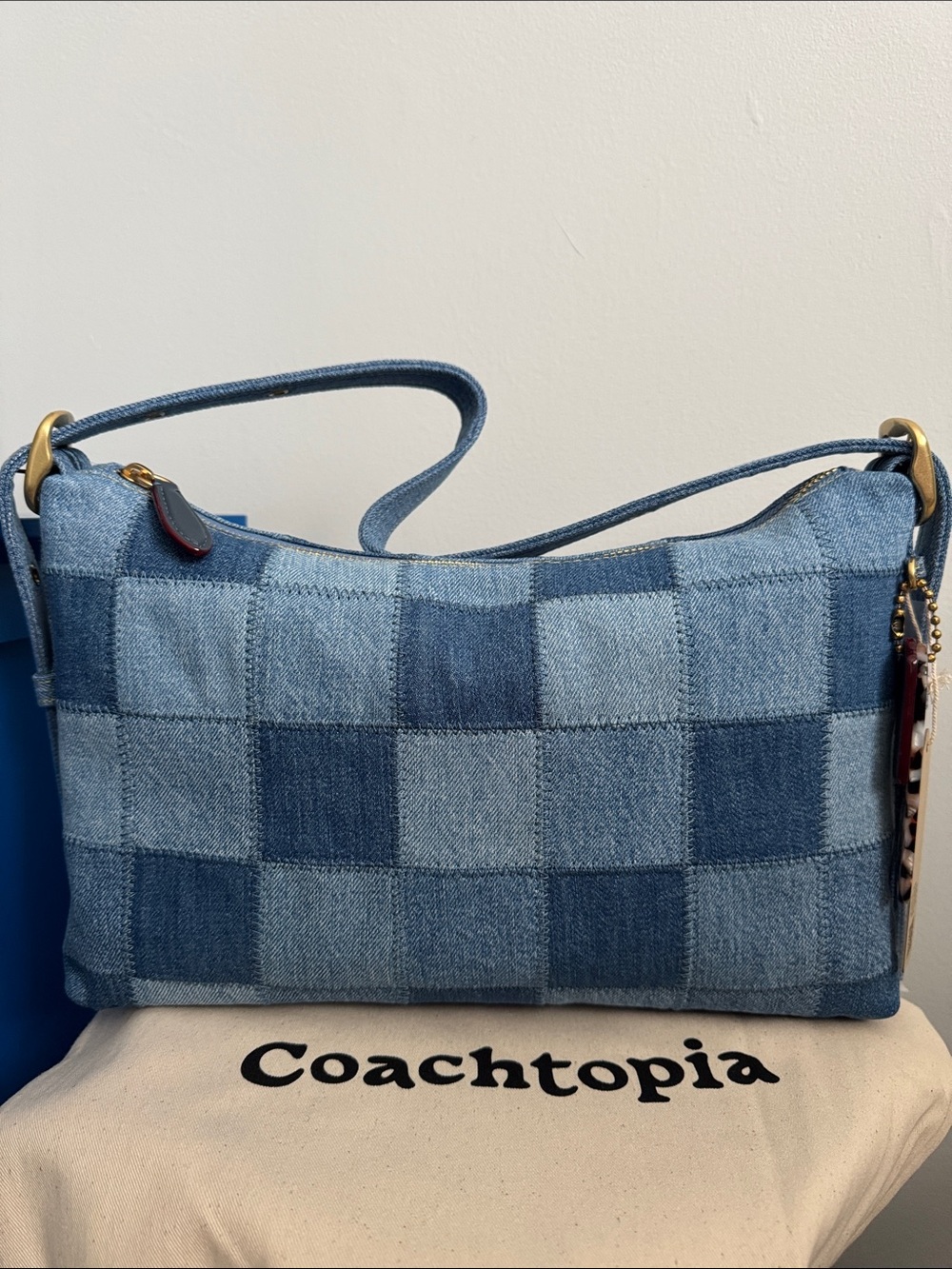 Coach- Coachtopia Patchwork Denim Alter/Ego Shoulder Bag
